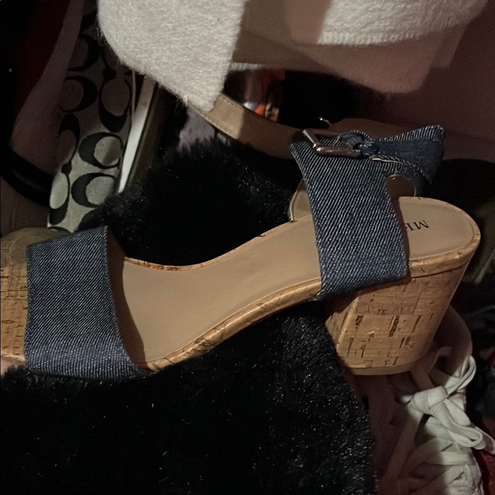 Women's Blue Wedge Sandals